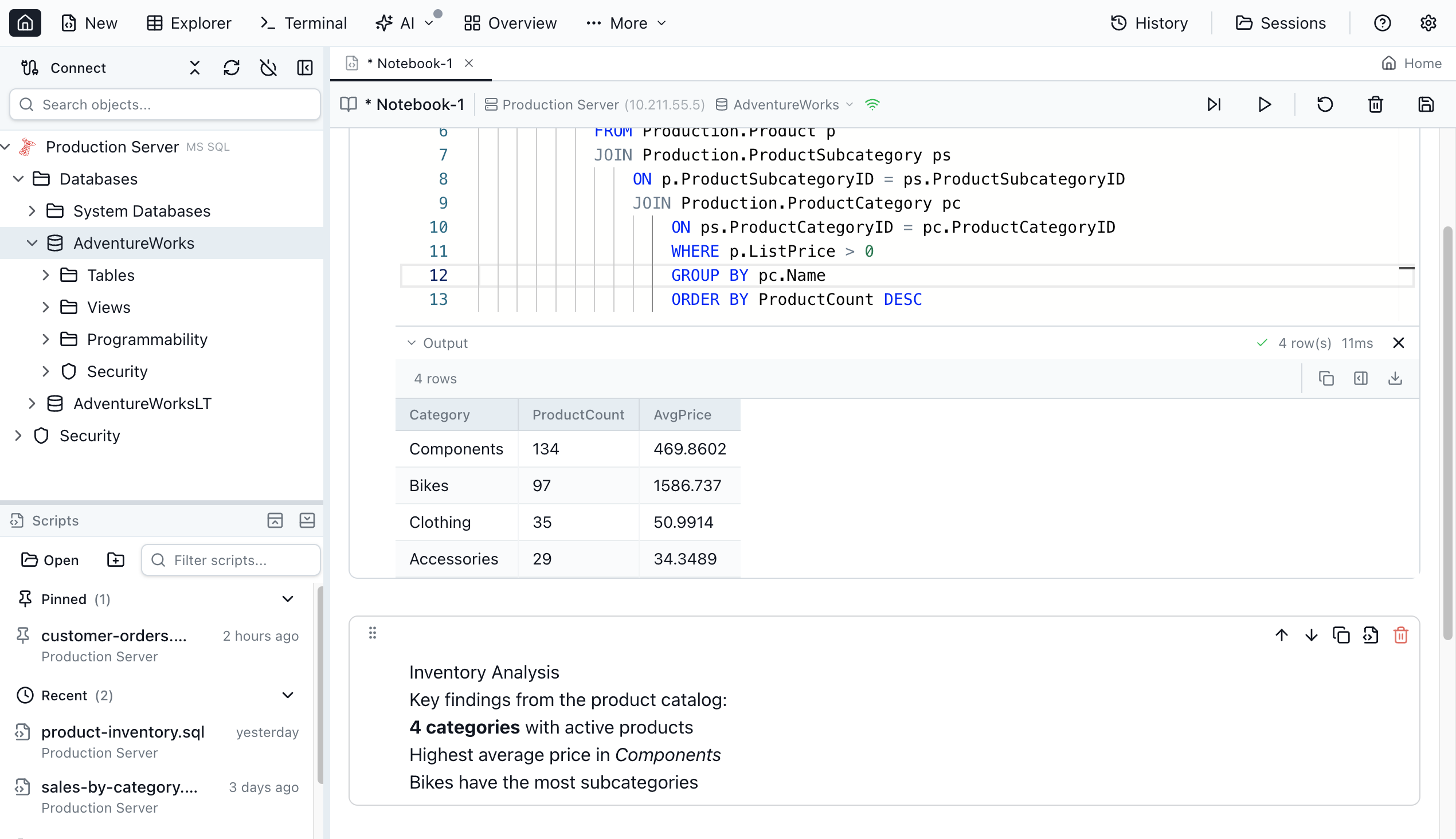 SQL Notebooks
